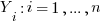 Y_i : i=1, ... ,n